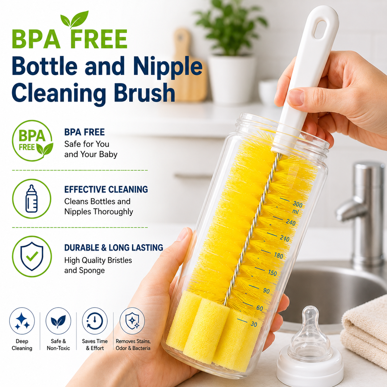 Crown Brushes Water Bottle Cleaning Brush